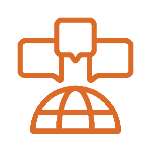 أيقونة إدارة صفحات التواصل الاجتماعي